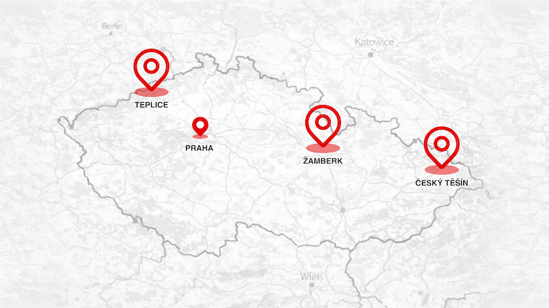 Zobrazení skladových lokalit na mapě